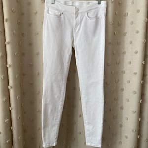 J Jill white skinny jeans